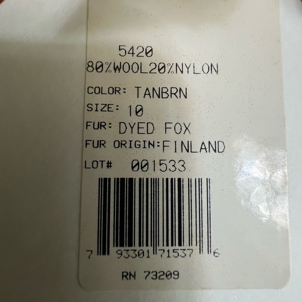 Marvin Richards VTG NEW Houndstooth Wool Coat with Fox Fur Collar Size 10 - Picture 4 of 14